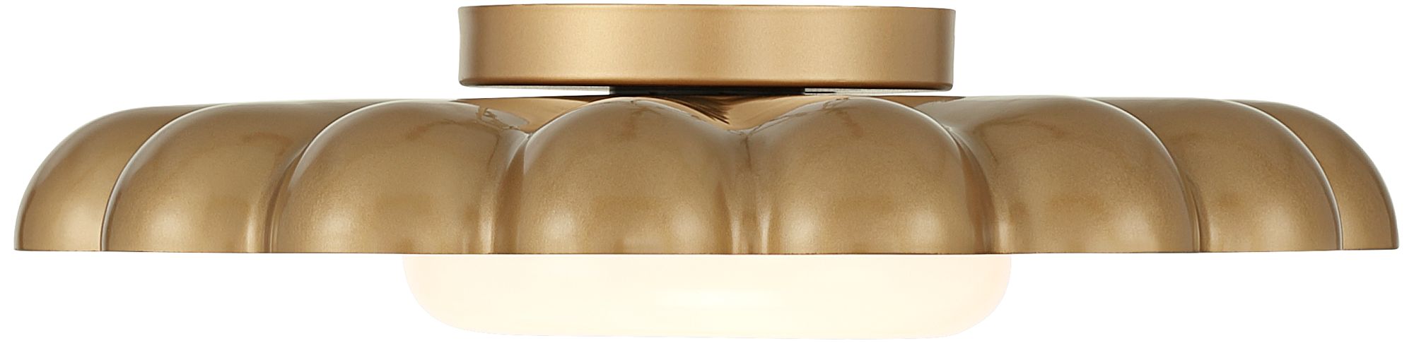 Image 7 Possini Euro Braum 14" Wide Brass LED Flower Petal Ceiling Light more views