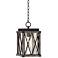 Possini Euro Brawley 14 1/2" High Bronze Rustic Outdoor Hanging Light