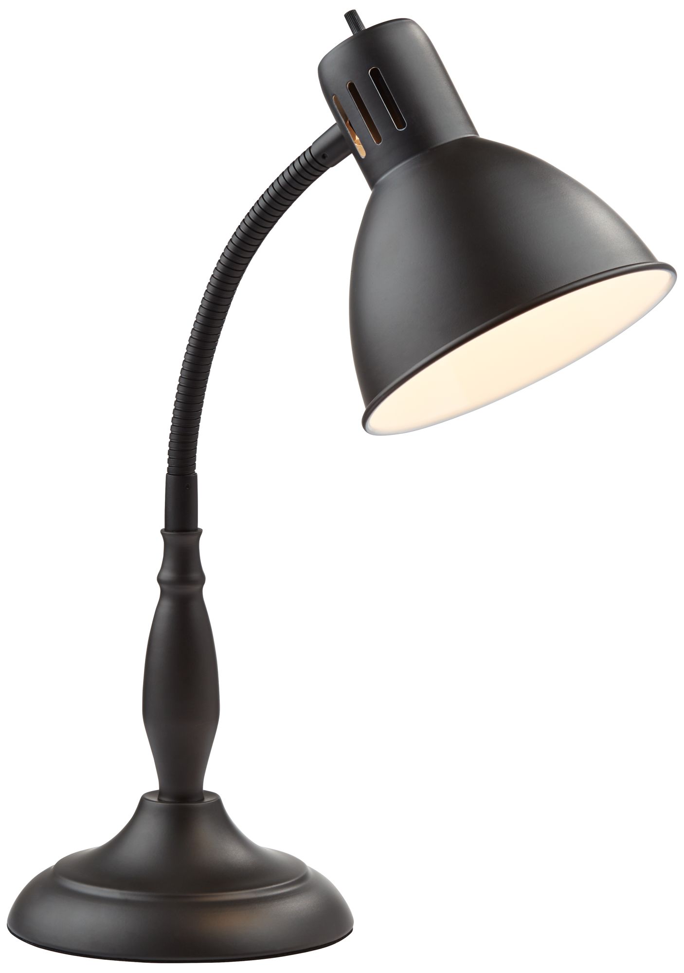 Image 2 Possini Euro Breck 17" Traditional Bronze Flex Arm Gooseneck Desk Lamp