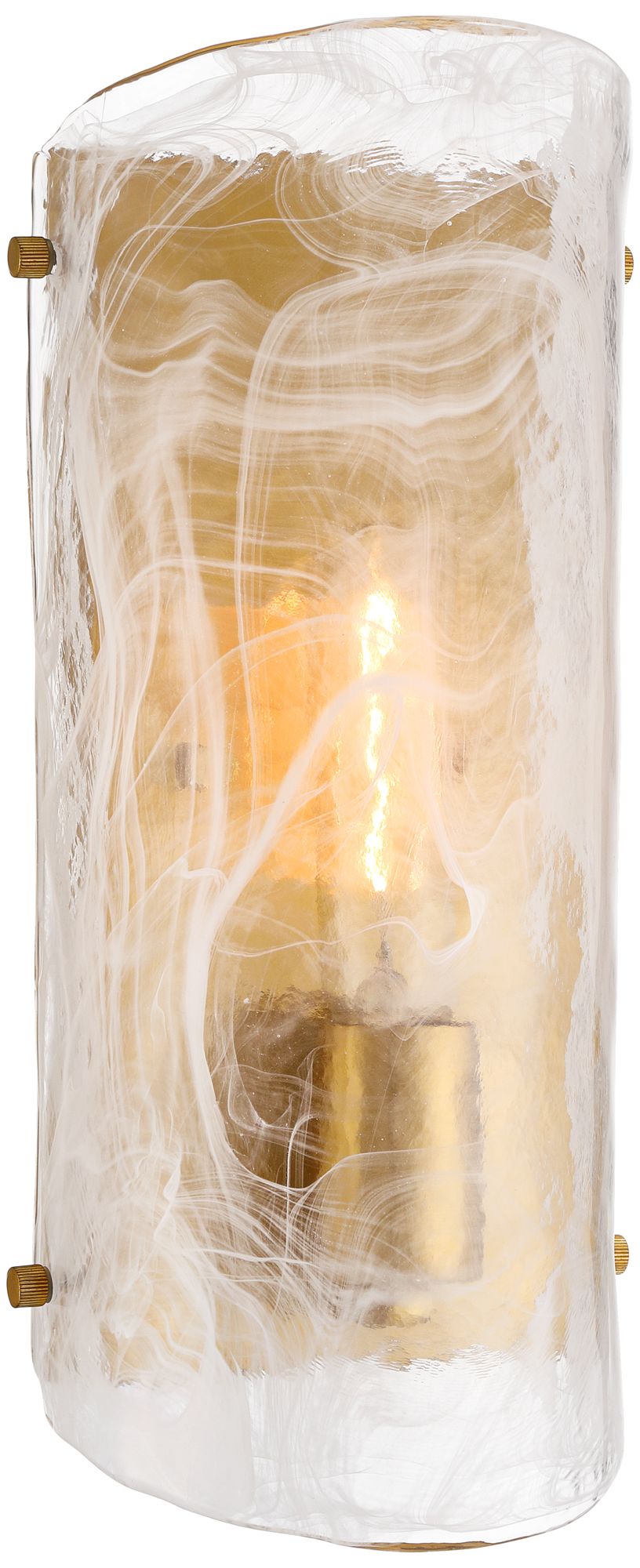 Image 2 Possini Euro Bremers 14"H Burnished Brass Handmade Glass Wall Sconce