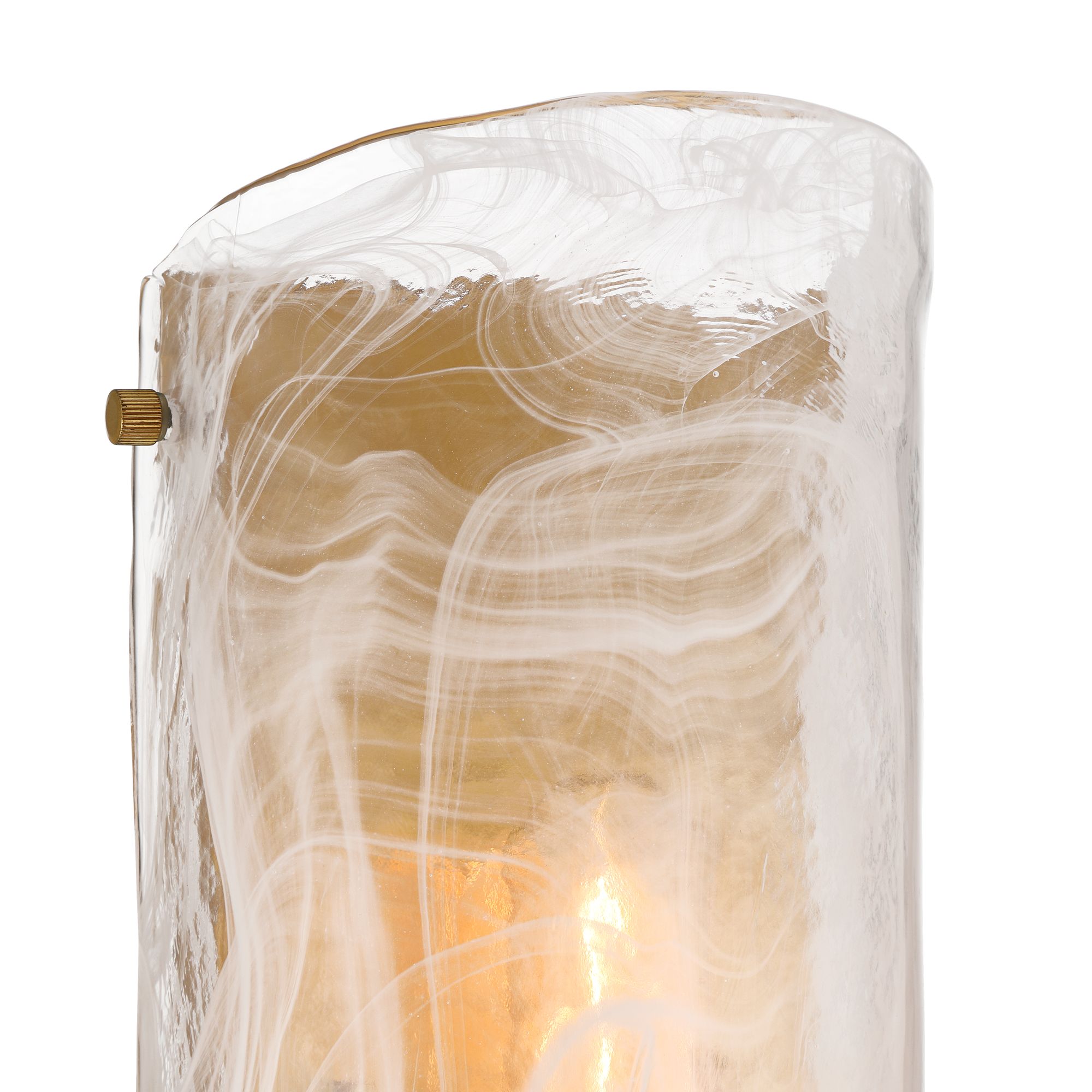 Image 3 Possini Euro Bremers 14"H Burnished Brass Handmade Glass Wall Sconce more views