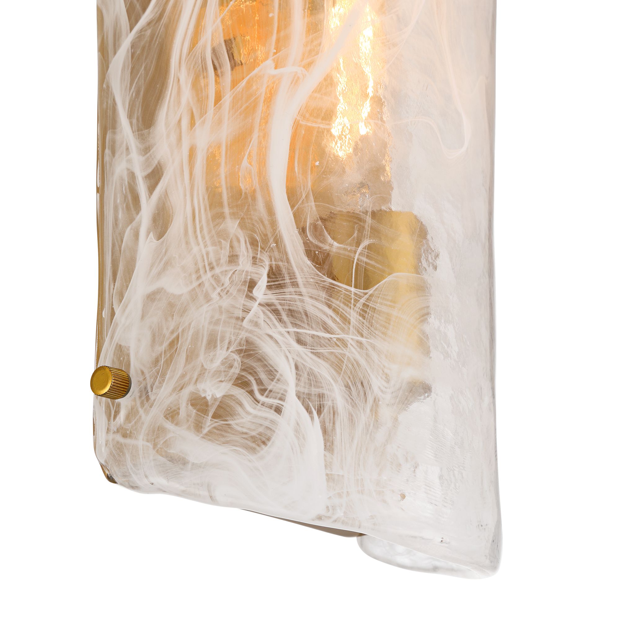 Image 4 Possini Euro Bremers 14"H Burnished Brass Handmade Glass Wall Sconce more views