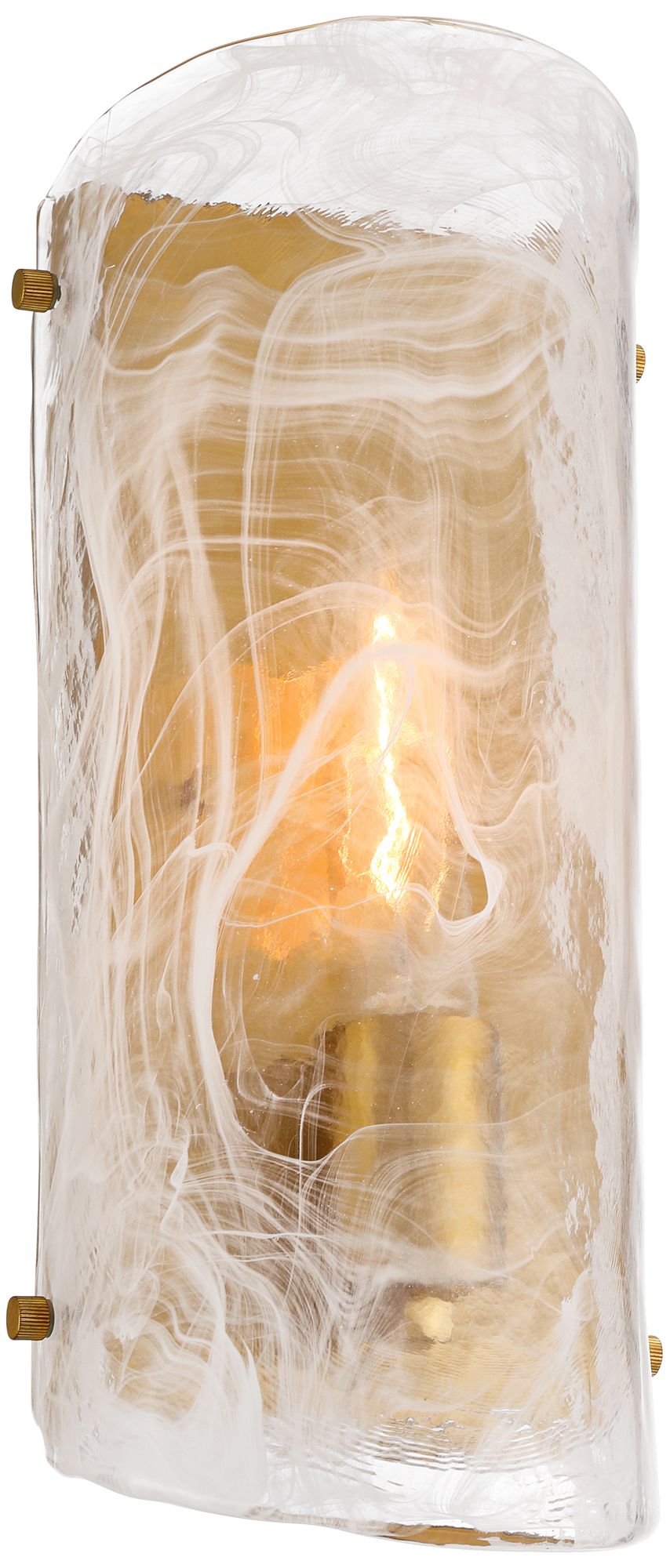 Image 6 Possini Euro Bremers 14"H Burnished Brass Handmade Glass Wall Sconce more views