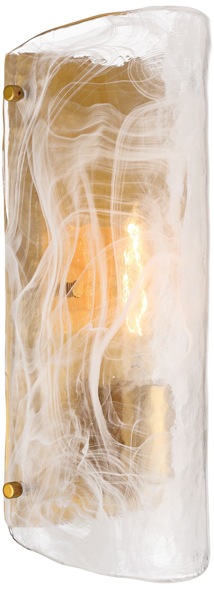 Image 7 Possini Euro Bremers 14"H Burnished Brass Handmade Glass Wall Sconce more views