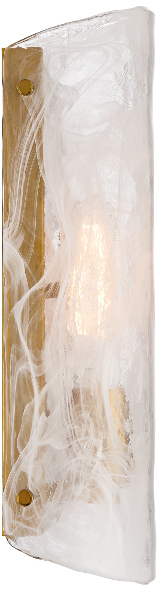 Possini Euro Bremers 14"H Burnished Brass Handmade Glass Wall Sconce