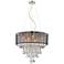 Possini Euro Bretton 22" Wide Brushed Nickel Crystal Chandelier