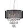 Possini Euro Bretton Black Shade 18" Wide Crystal Chandelier