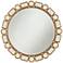 Possini Euro Bria 30 3/4" Antique Gold Round Wall Mirror