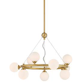 Image3 of Possini Euro Brianna 23" Wide Gold 9-Light Ring Chandelier