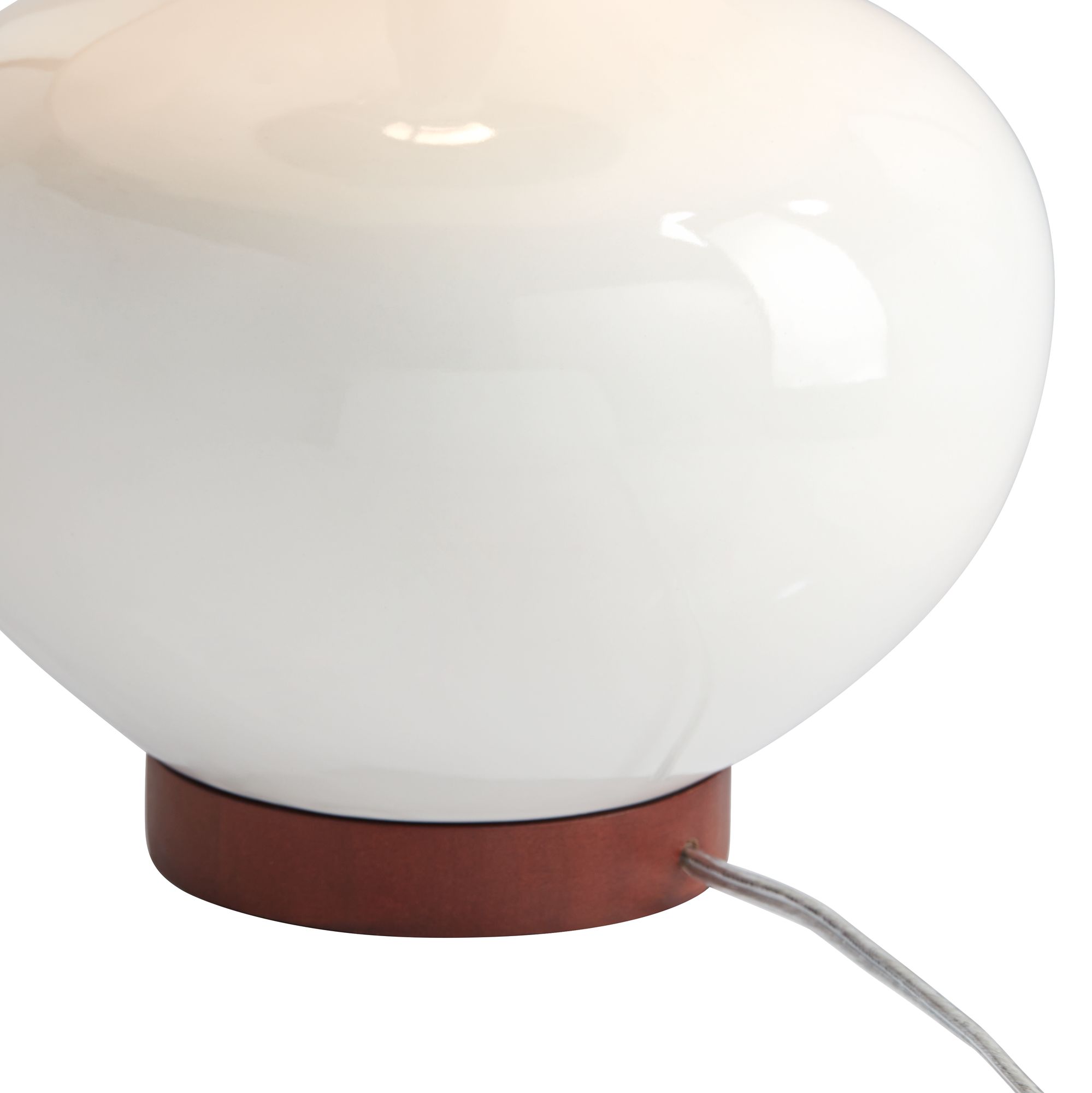 Image 7 Possini Euro Brice Ivory and Wood Mid-Century Ceramic Lamps Set of 2 more views