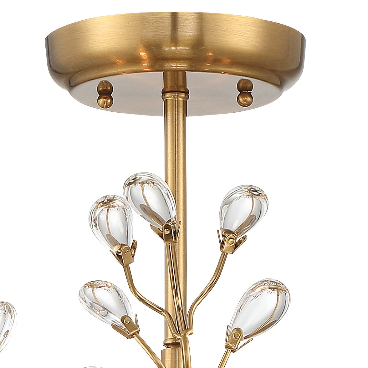 Image 5 Possini Euro Brielle 18 1/2" Brass and Crystal Ceiling Light more views