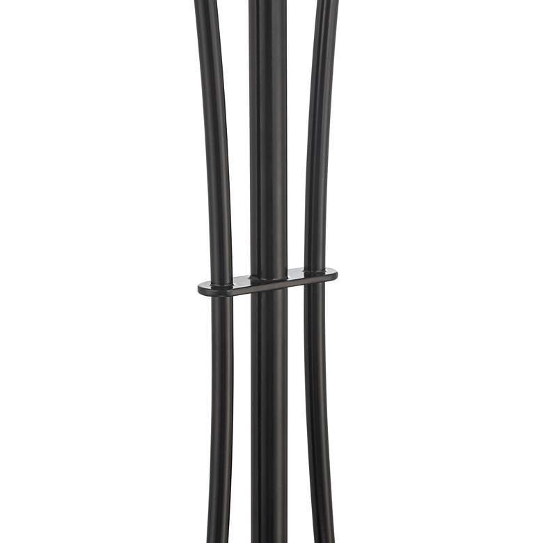 Image 6 Possini Euro Brindle 38 inch High Black Metal Plug-In Wall Lamp more views