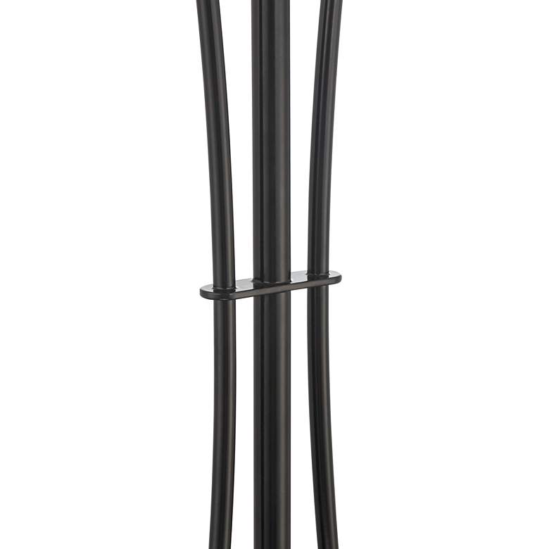 Image 6 Possini Euro Brindle 38" High Black Metal Plug-In Wall Lamp more views