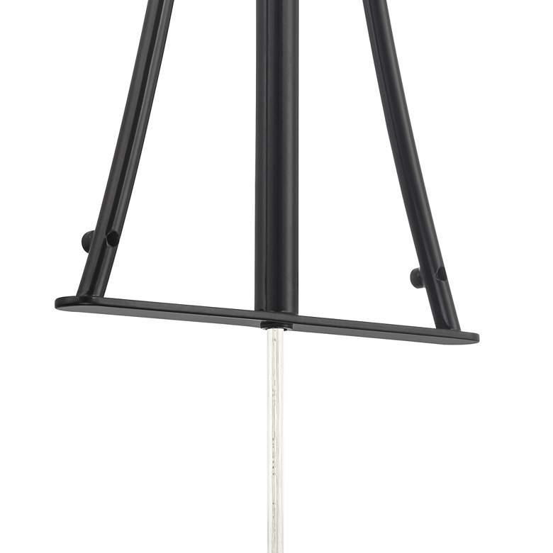 Image 7 Possini Euro Brindle 38 inch High Black Metal Plug-In Wall Lamp more views