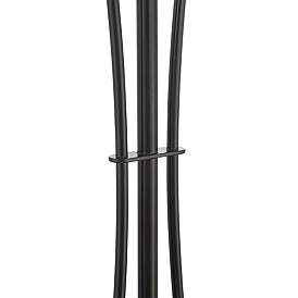 Image5 of Possini Euro Brindle 38" HIgh Black Metal Plug-In Wall Lamps Set of 2 more views