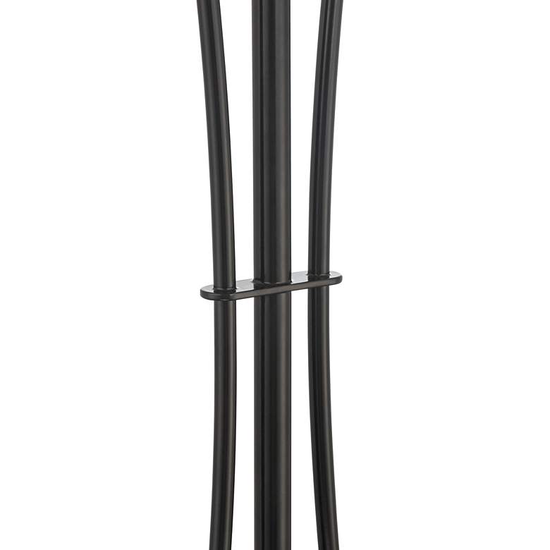Image 5 Possini Euro Brindle 38 inch HIgh Black Metal Plug-In Wall Lamps Set of 2 more views