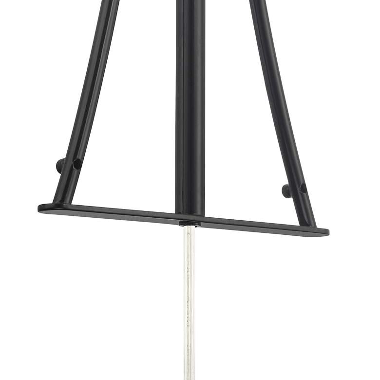 Image 7 Possini Euro Brindle 38 inch HIgh Black Metal Plug-In Wall Lamps Set of 2 more views