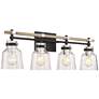 5_Possini Euro Broadway 32" Wide Black and Chrome 4-Light Bath Light more views
