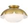 Possini Euro Brock 12" Wide Antique Brass Ceiling Light