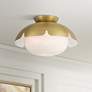 1_Possini Euro Brock 12" Wide Antique Brass Ceiling Light