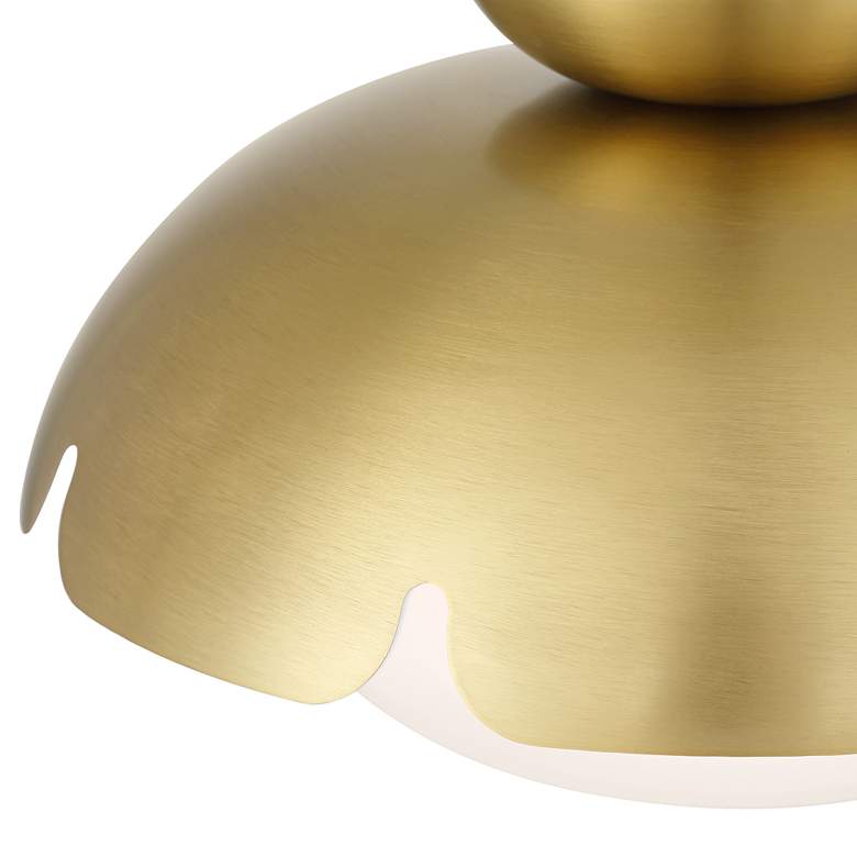 Image 3 Possini Euro Brock 12" Wide Antique Brass Ceiling Light more views