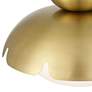 3_Possini Euro Brock 12" Wide Antique Brass Ceiling Light more views