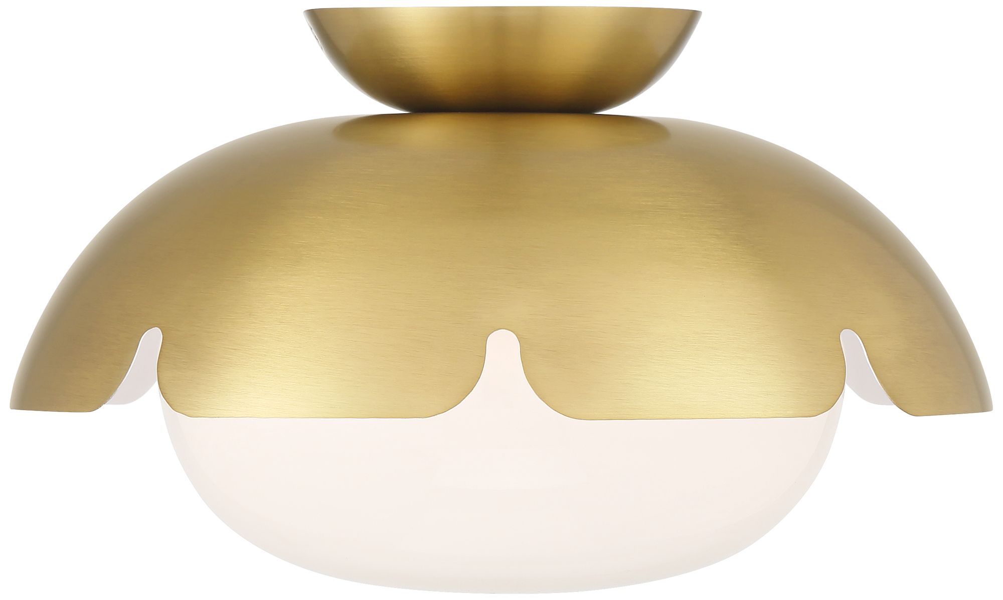 Possini Euro Brock 12" Wide Antique Brass Ceiling Light