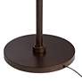 Possini Euro Bronze Downbridge Arc Floor Lamp with Sesame Drum Shade