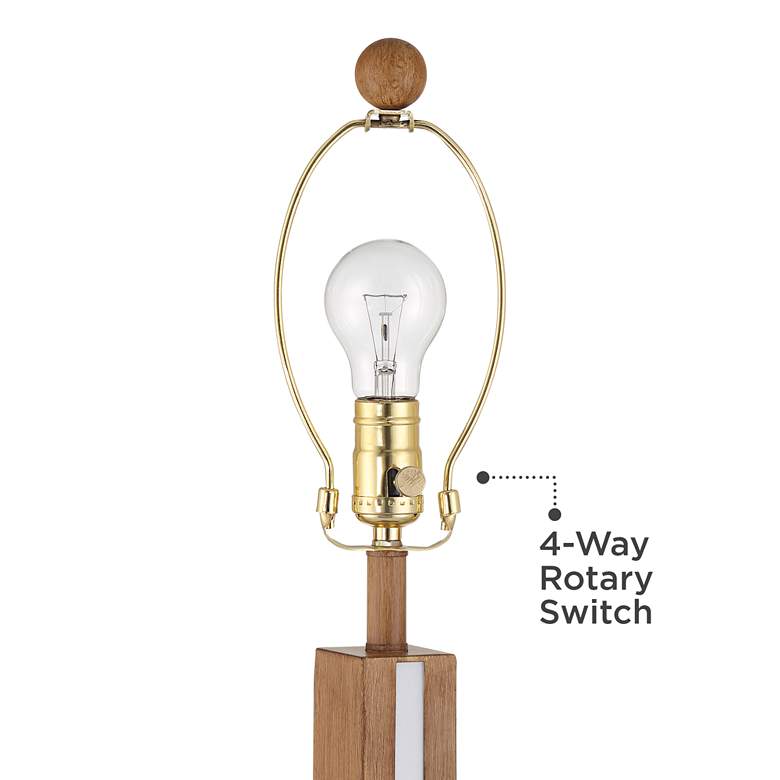Image 4 Possini Euro Brookline 26 1/2" Faux Wood LED Night Light Table Lamp more views