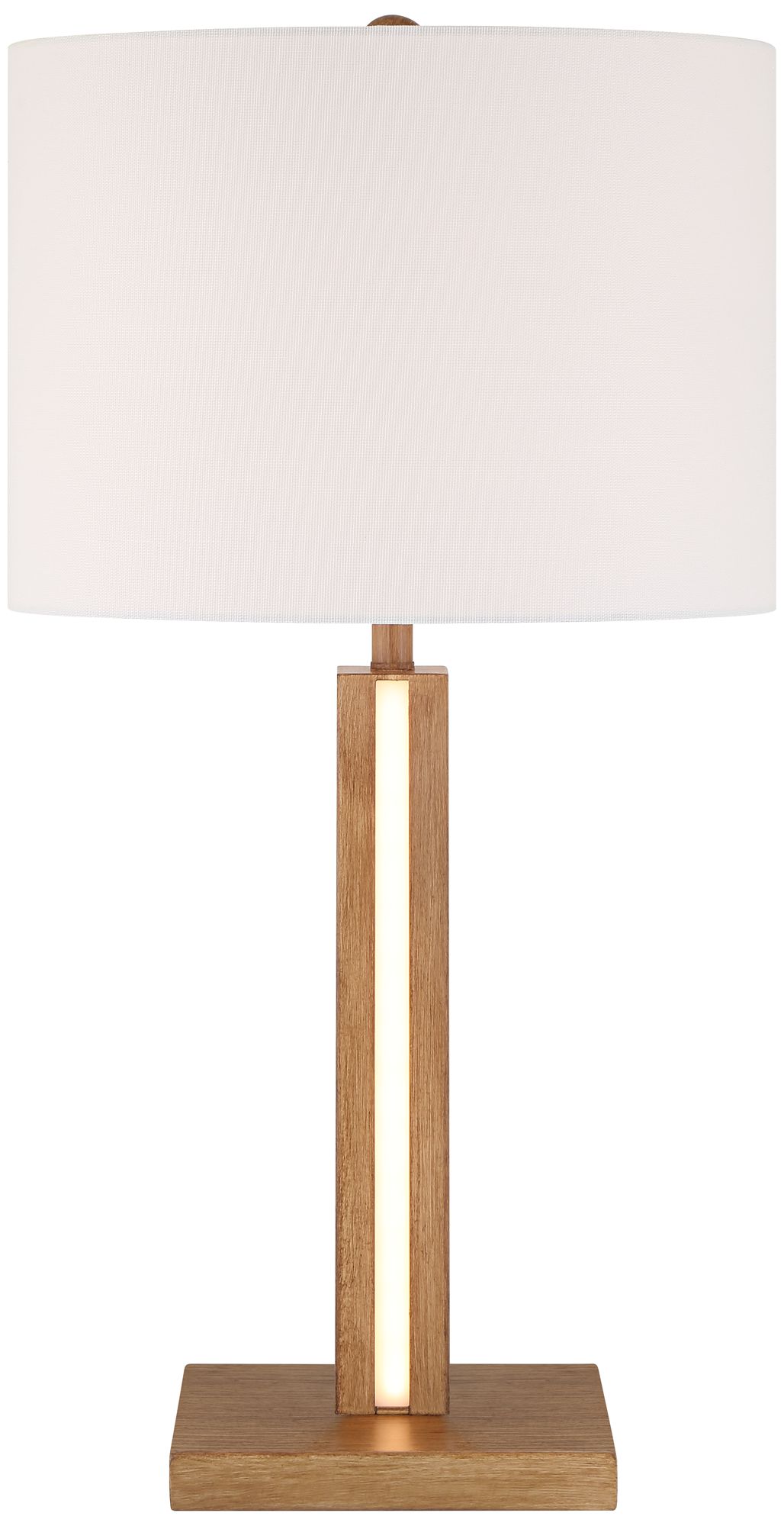 Possini Euro Brookline 26 1/2" Faux Wood LED Night Light Table Lamp