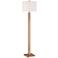Possini Euro Brookline 63" Faux Wood Floor Lamp with LED Side Light