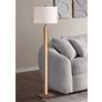 3_Possini Euro Brookline 63" Faux Wood Floor Lamp with LED Side Light