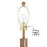 6_Possini Euro Brookline 63" Faux Wood Floor Lamp with LED Side Light more views