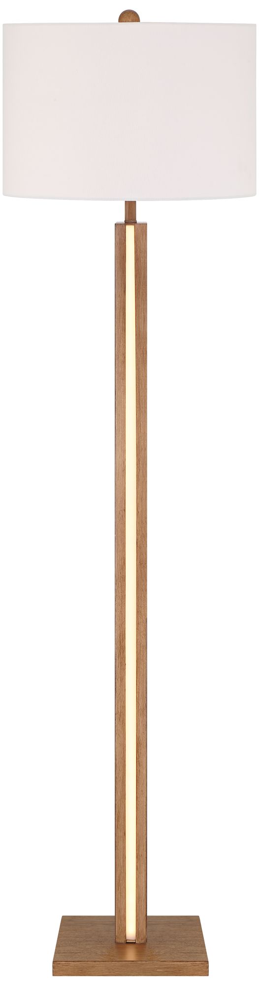 Watch A Video About the Possini Euro Brookline Walnut Floor Lamp with LED Side Light