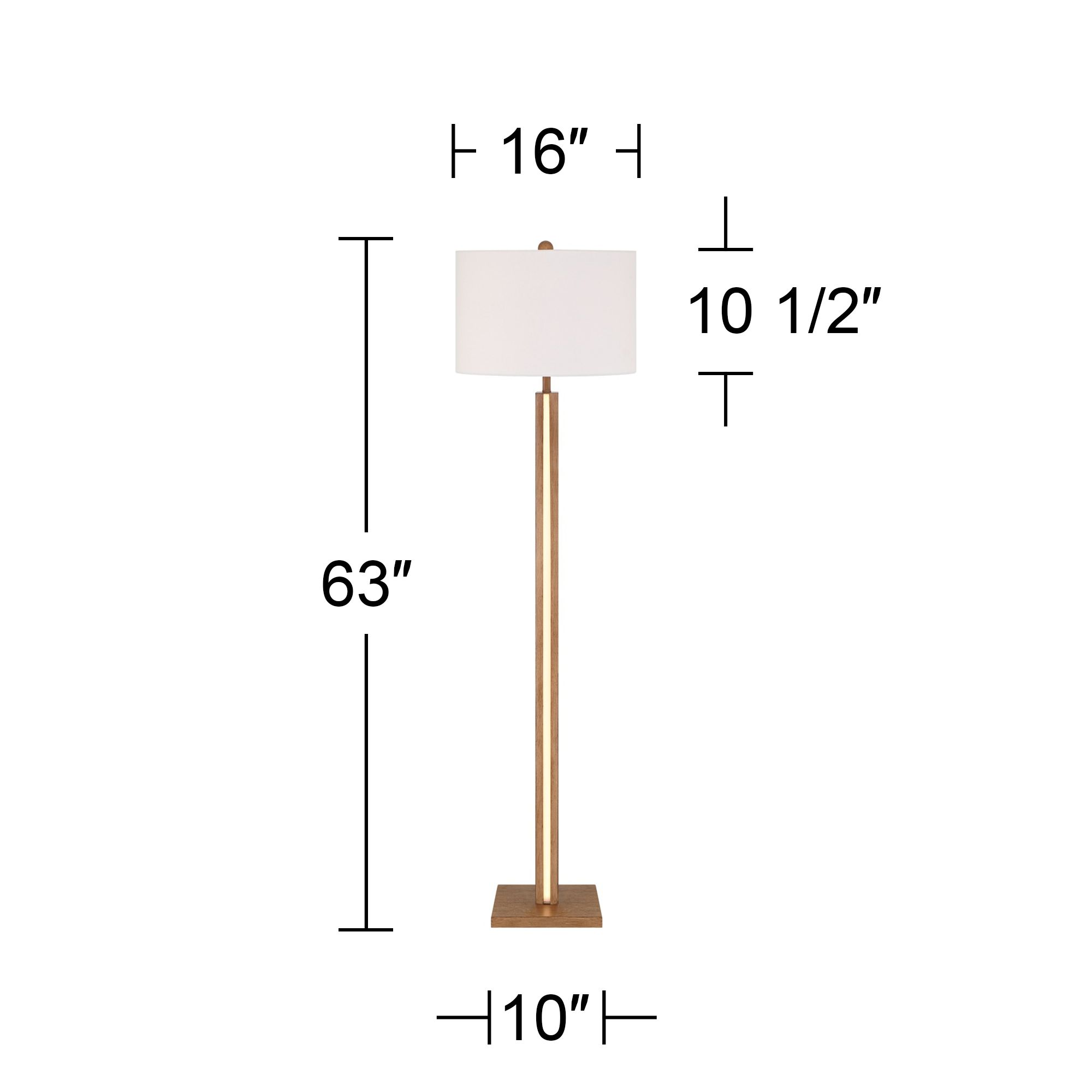 Watch A Video About the Possini Euro Brookline Walnut Floor Lamp with LED Side Light