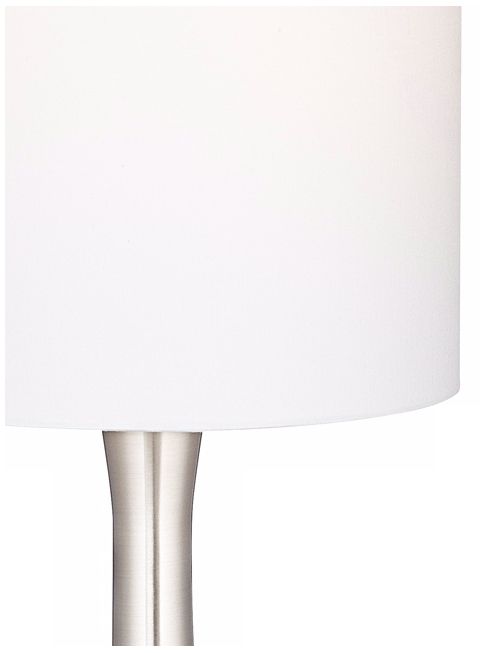 Image 6 Possini Euro Brushed Nickel Droplet Table Lamp with USB Workstation Base more views