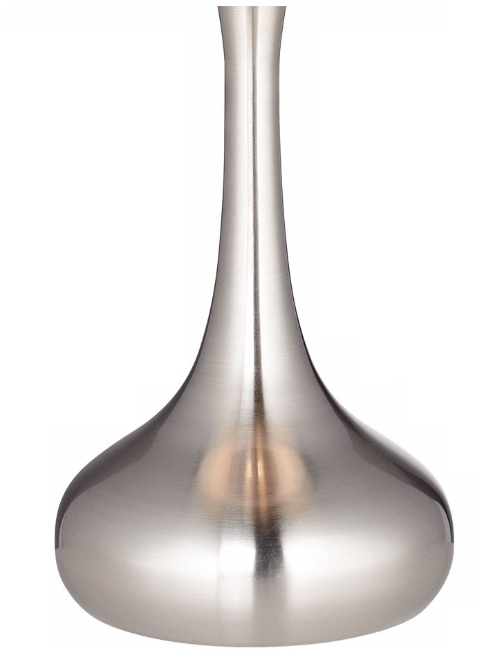 Image 7 Possini Euro Brushed Nickel Droplet Table Lamp with USB Workstation Base more views
