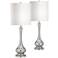 Possini Euro Brushed Steel 32" Tall Gourd Table Lamps Set of 2