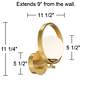 Possini Euro Bryony 11 1/4" High Brass and White Globe Wall Sconce