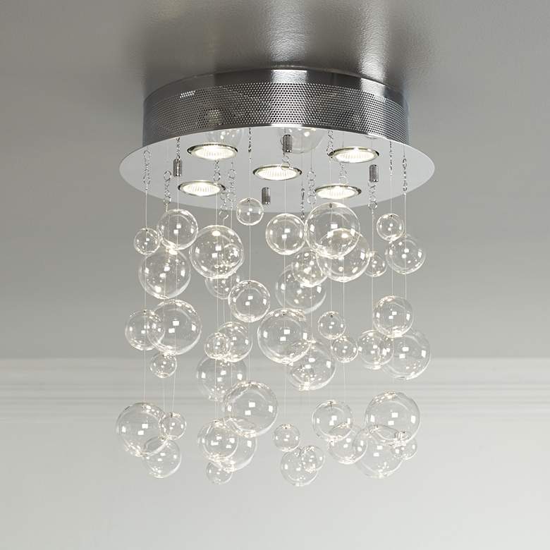 Image 1 Possini Euro Bubbles 13 3/4" Wide Ceiling Light Fixture