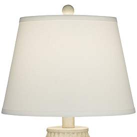 Image4 of Possini Euro Buckhead 22" White Geometric Pattern Modern Table Lamp more views
