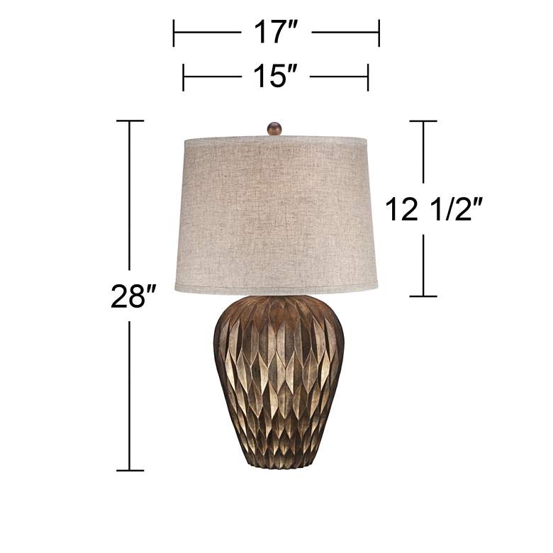 Image 6 Possini Euro Buckhead 28" Bronze Modern Urn Table Lamp more views