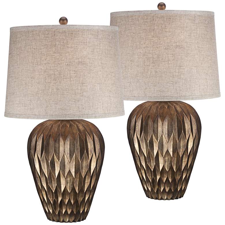 Image 2 Possini Euro Buckhead 28" High Bronze Modern Urn Table Lamps Set of 2