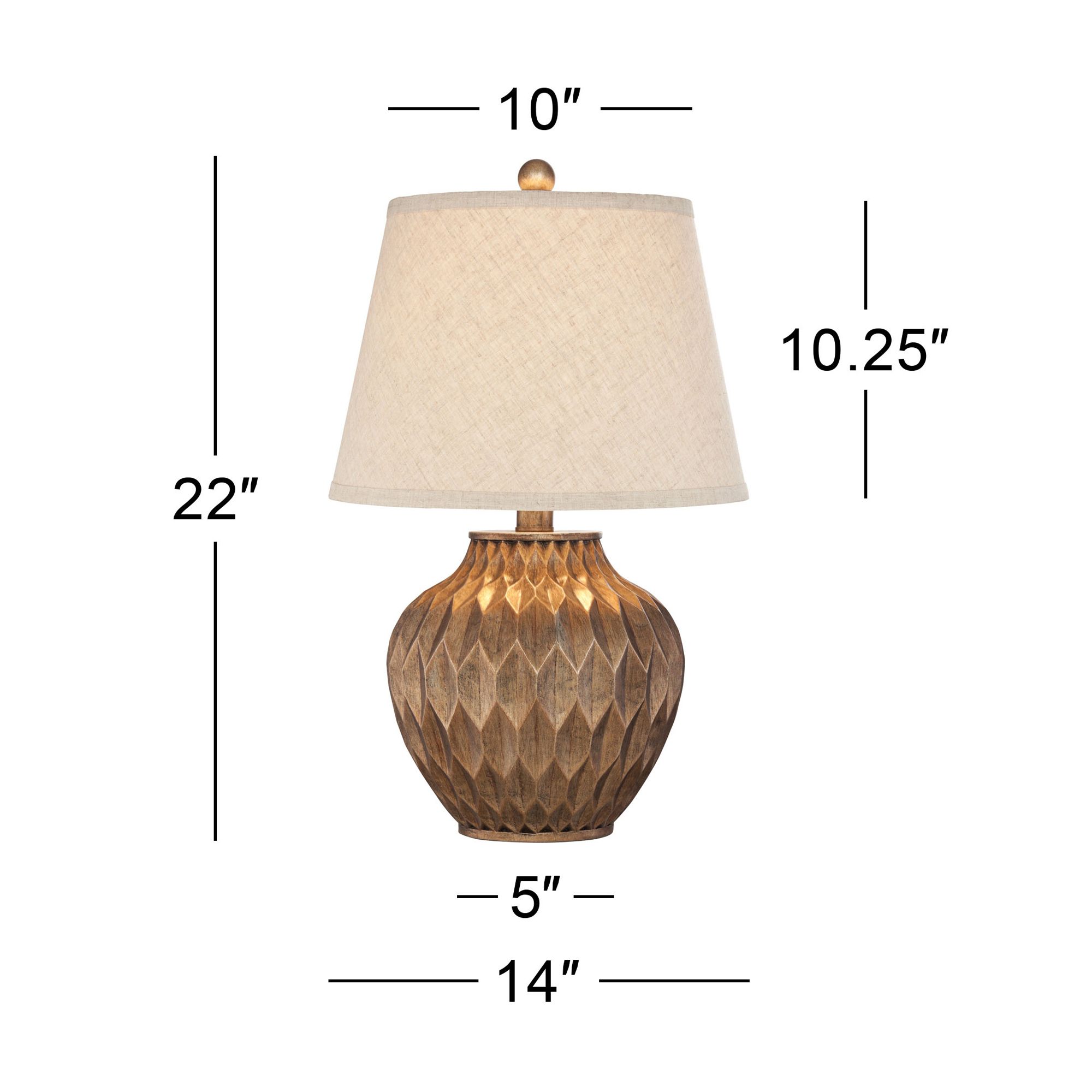 Possini Euro Buckhead Bronze 22" Small Urn Accent Table Lamps Set of 2 in scene