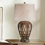 1_Possini Euro Buckhead Bronze 28" Table Lamp with USB Workstation Base