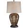 Possini Euro Buckhead Bronze Table Lamp with Dimmable USB Workstation Base