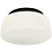 Possini Euro Buckley 13" Wide Black Drum Ceiling Light