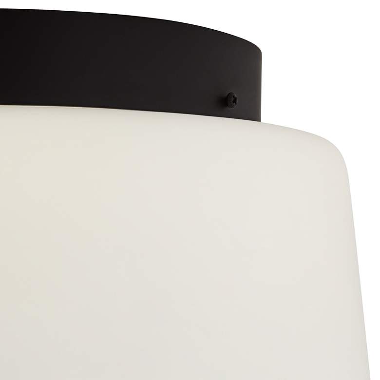 Image 3 Possini Euro Buckley 13" Wide Black Drum Ceiling Light more views