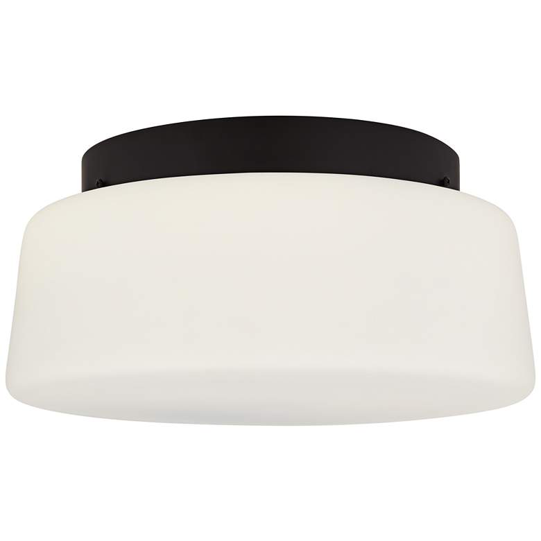 Image 5 Possini Euro Buckley 13" Wide Black Drum Ceiling Light more views