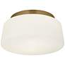 2_Possini Euro Buckley 13" Wide Warm Brass Drum Ceiling Light